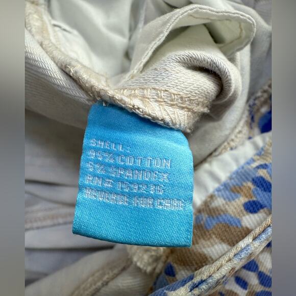 J. McLaughlin Watercolor Print Slim Fit Mid Rise Jeans Size 0 - Picture 6 of 10